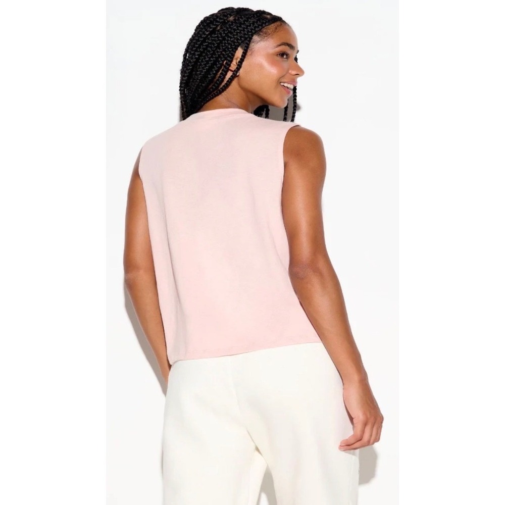 Spiritual Gangster Muscle Tank Top Light Pink Logo Cropped Yoga Size XS NEW